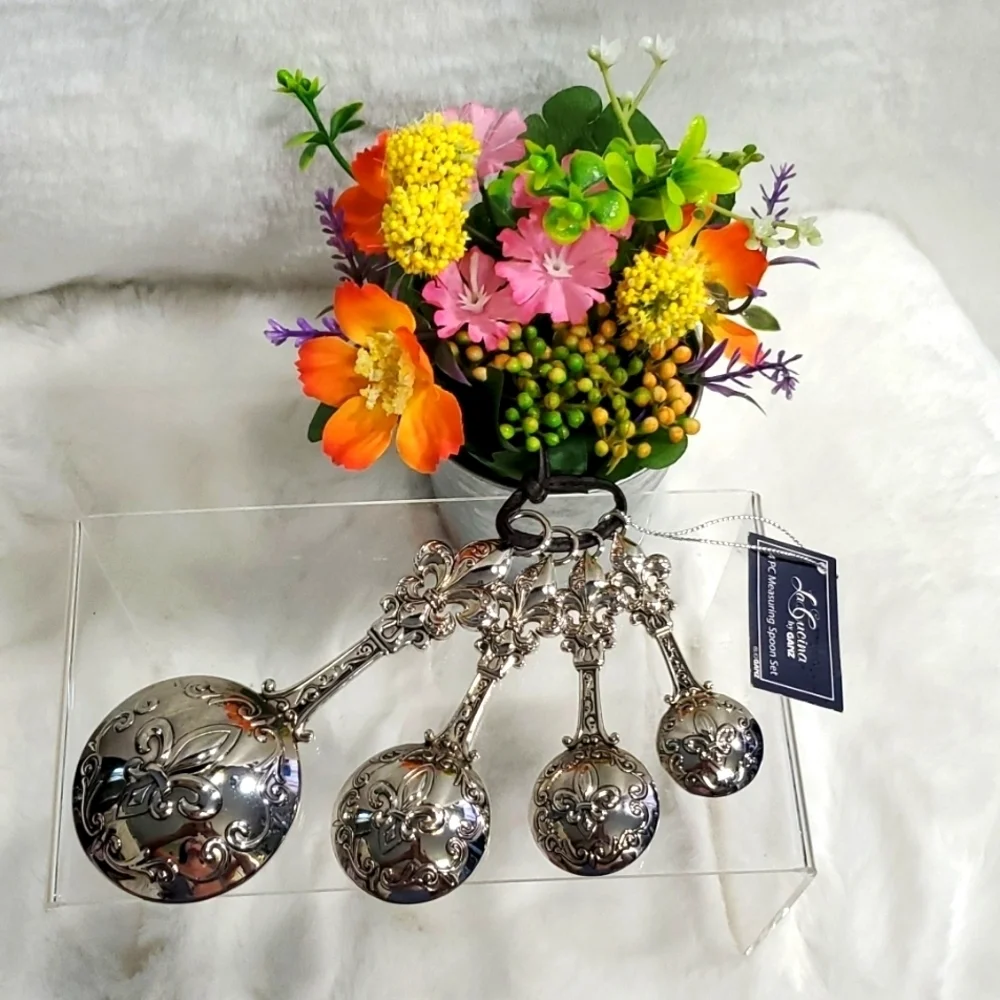 "LA CUCINA" 4PC MEASURING SPOON SET BY Ganz - Picture 4 of 8